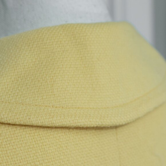 Bataldi Butter Yellow Wool Swing Coat Lambswool Vintage 60s Petit Spun Short - Picture 16 of 16
